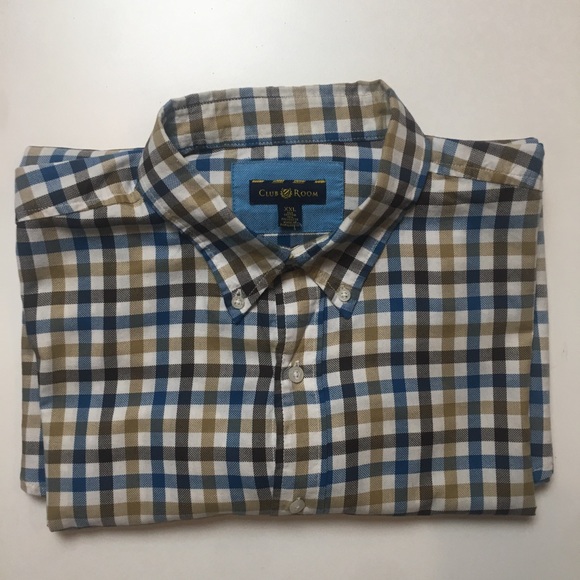 Club Room Checked Long Sleeve Dress Shirt  XXL - Picture 6 of 6